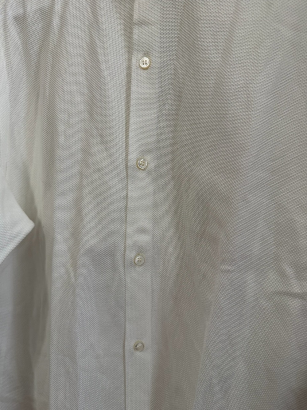 Loro Piana white textured long-sleeve button-up shirt Men’s Size X-Large - Picture 8 of 16